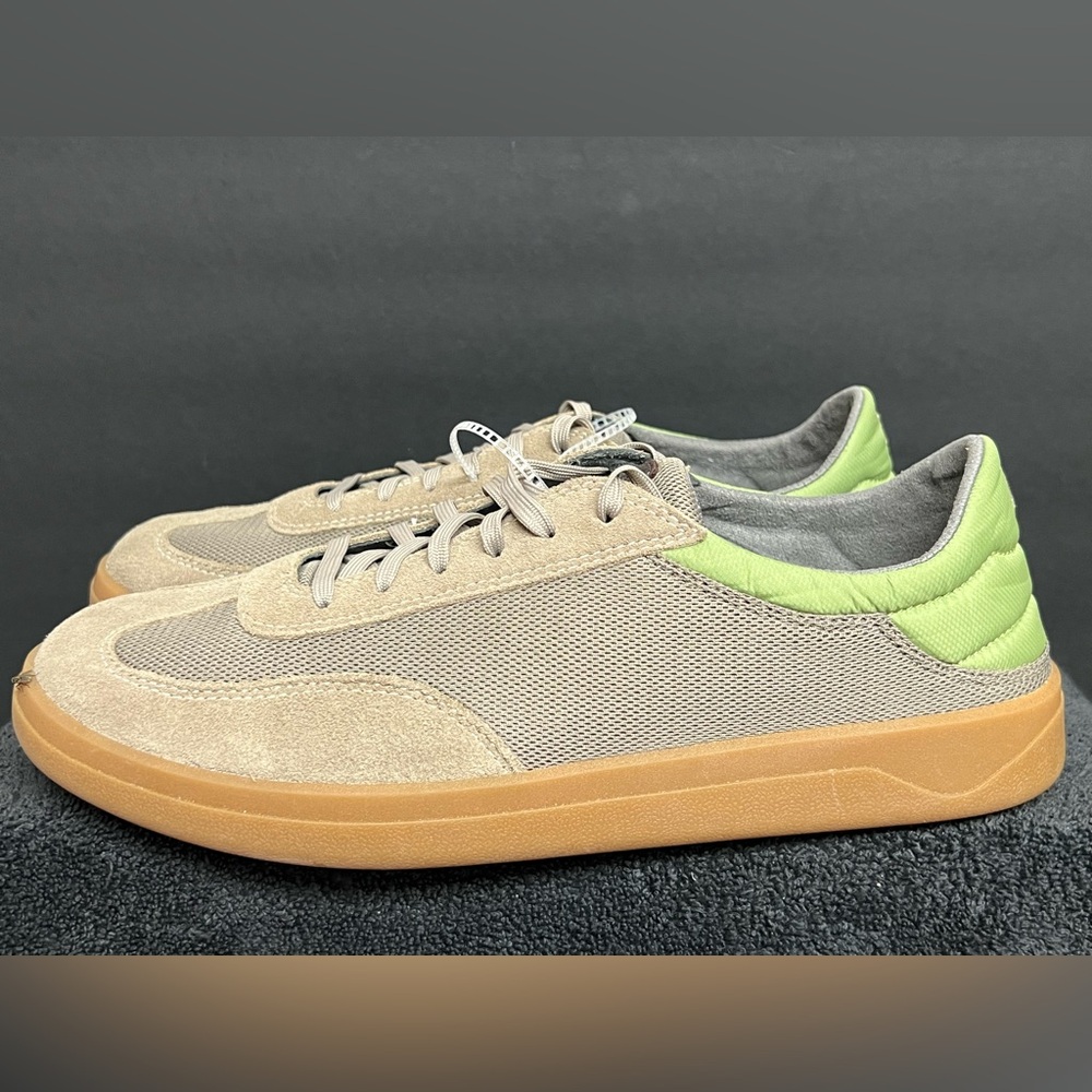 OluKai Tan and Green Sneakers